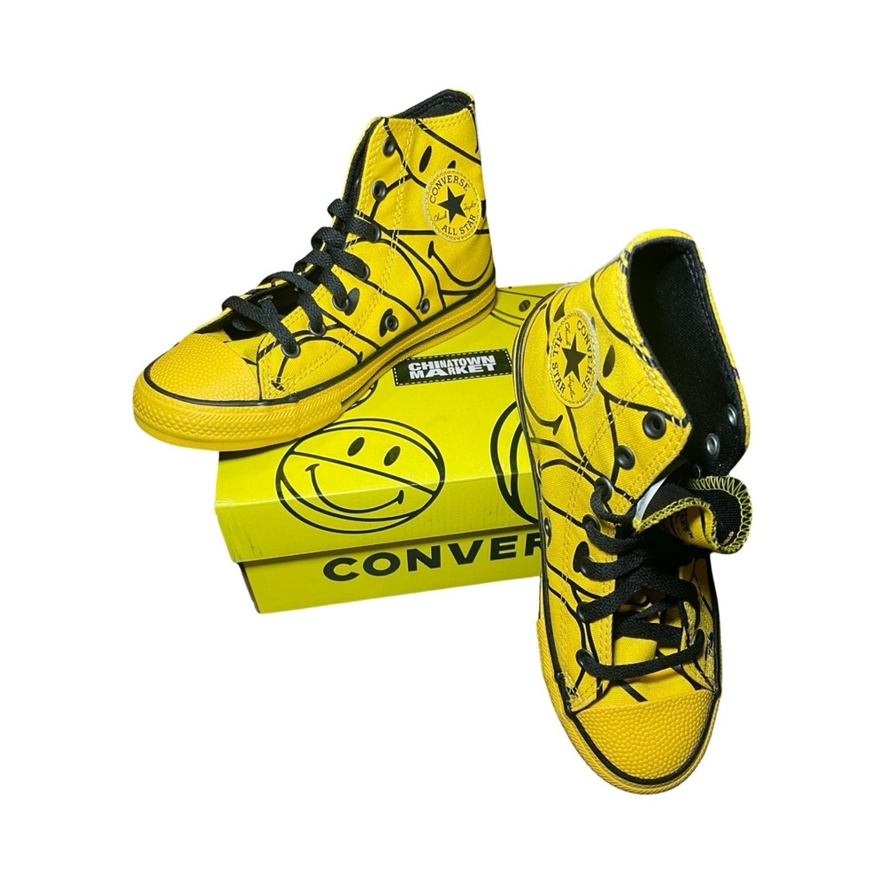 Converse x Chinatown Market Youth US Youth Sz 3 Hi Sneaker 371255C New In Box